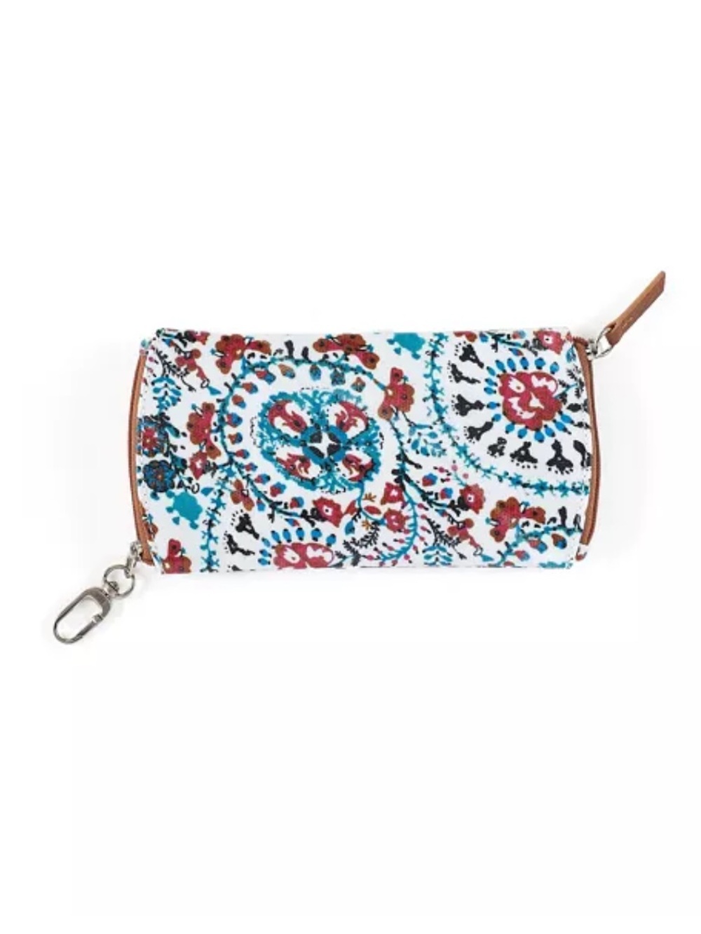 HOBO Spark Leather Double Eyeglass Case Batik Blooms Floral Print NWT Pouch